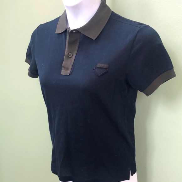 Prada Green & Navy Blue Polo - Picture 2 of 9